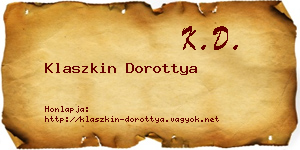 Klaszkin Dorottya névjegykártya